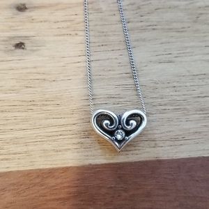 Brighton Heart w/stone pendant incl chain NWT